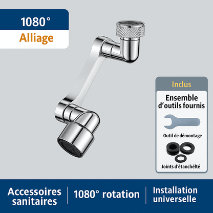 Extension de robinet 1080° HydroFlex™ avec filtre